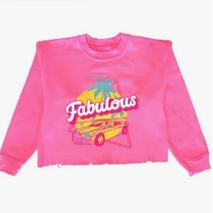 Excellent condition! Prince Peter Kids' Fabulous Crop Sweatshirt. Size S, pink
